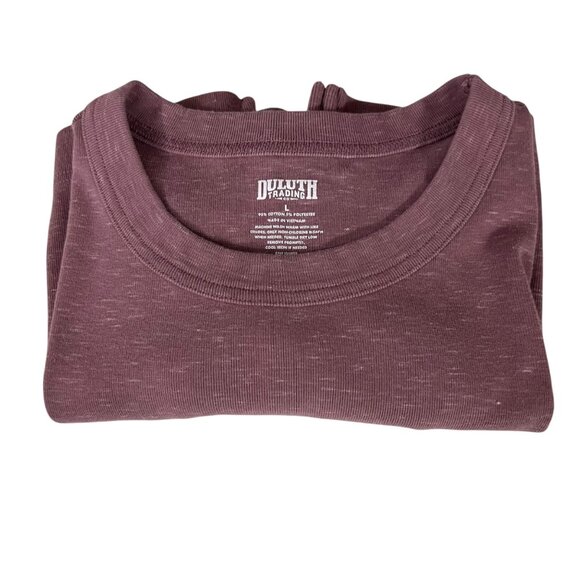 Duluth Trading Maroon‎ Heather Short-Sleeve Cotton Crewneck T-Shirt Size L - Picture 8 of 10
